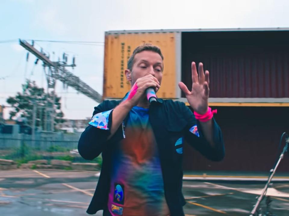 Chris Martin in the music video for ‘Higher Power' (Coldplay via YouTube)