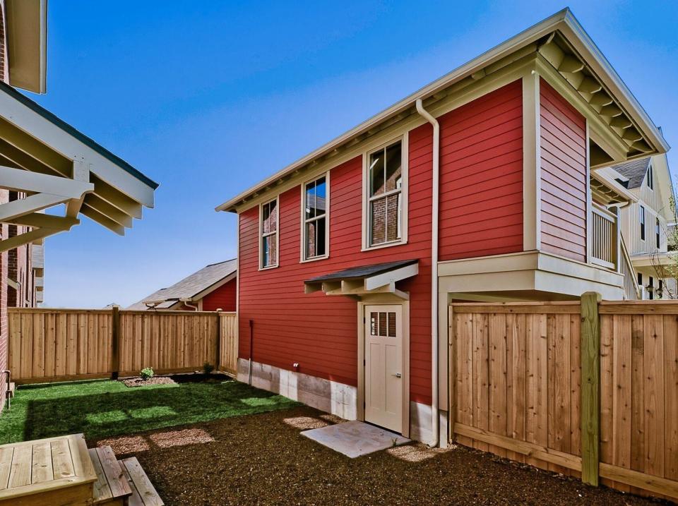 An ADU, accessory dwelling unit in back of a single-family home.