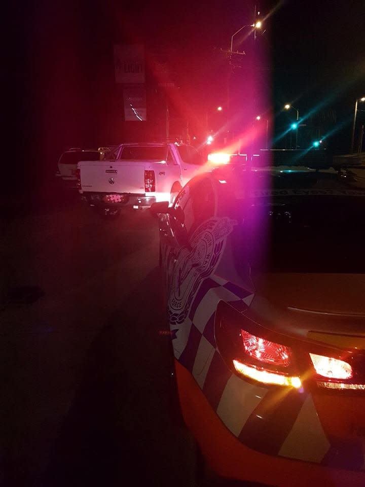 The driver returned to his vehicle and attempted to drive it, despite being nearly four times over the legal blood alcohol limit. Source: Facebook/Traffic and Highway Patrol Command - NSW Police Force