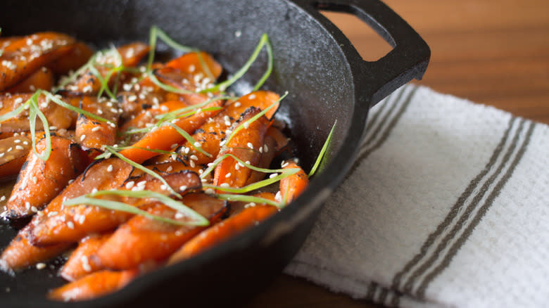 Carrots with miso glaze