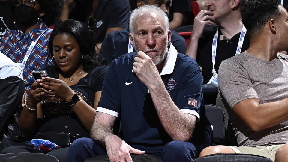 San Antonio Spurs head coach Gregg Popovich turned up to watch his team play in the Summer League. - David Dow/NBAE/Getty Images