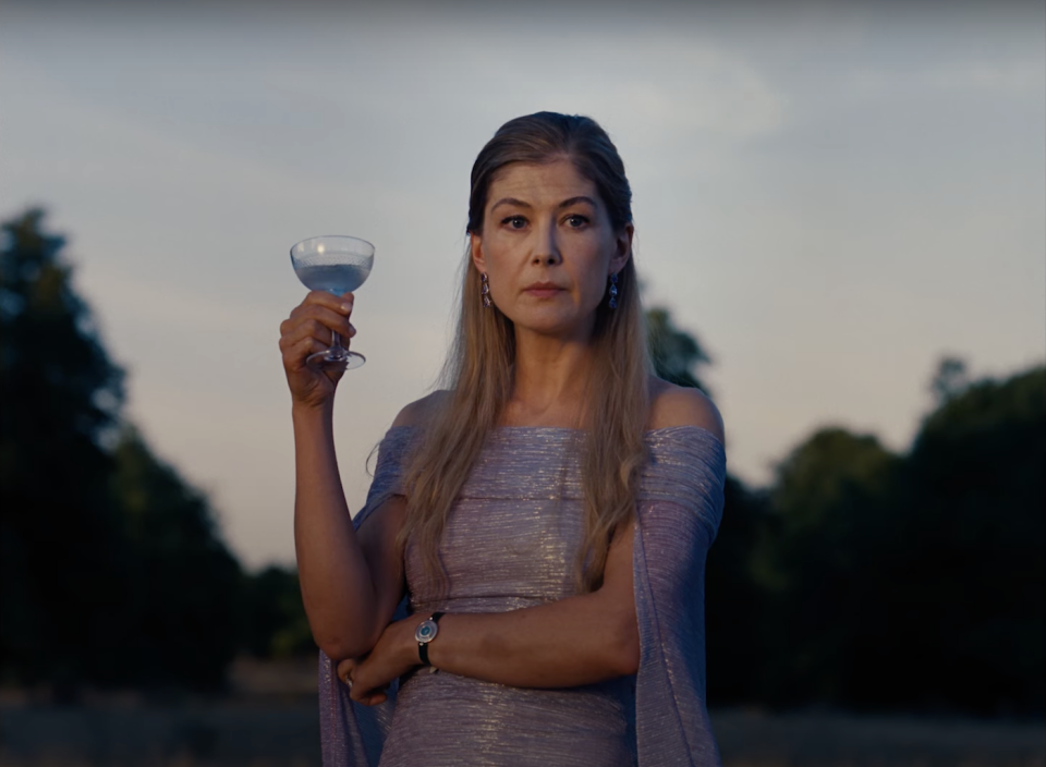 Rosamund Pike in "Saltburn"