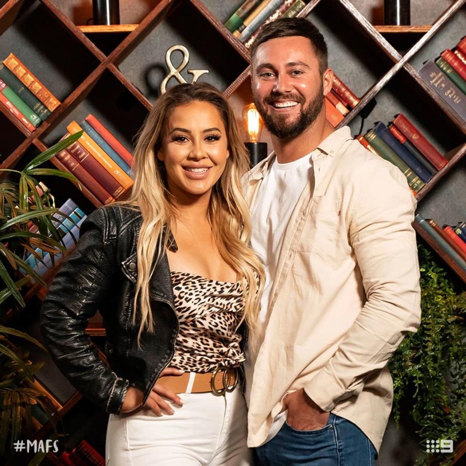 MAFS' Josh and Cathy attend a dinner party