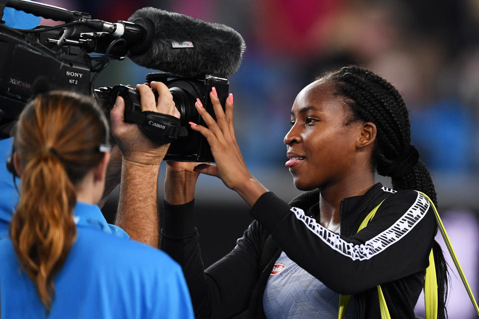 Coco Gauff ha superato Venus per 7-6, 6-3 al 1° turno degli Australian Open. "Questa volta ero decisamente più fiducioso - ha detto la la giovane tennista americana - la folla non mi ha spaventato tanto quanto l'ultima volta." (Photo by Hannah Peters/Getty Images)