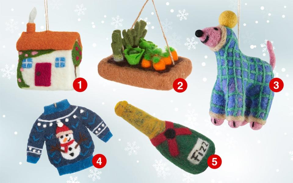 Felted decorations are eco-friendly and fun (ES)