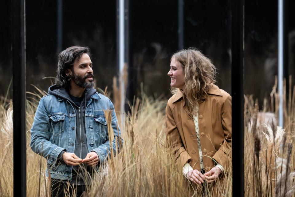 Assaad Bouab and Mackenzie Davis in the National Theatre's Phaedra - Johan Persson