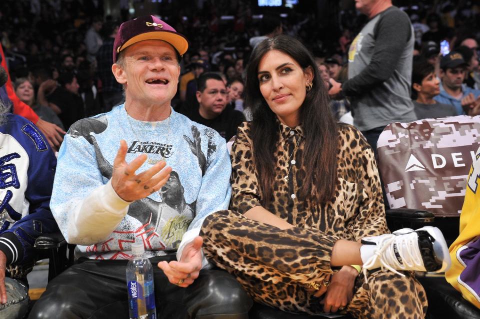 Celebrities At The Los Angeles Lakers Game