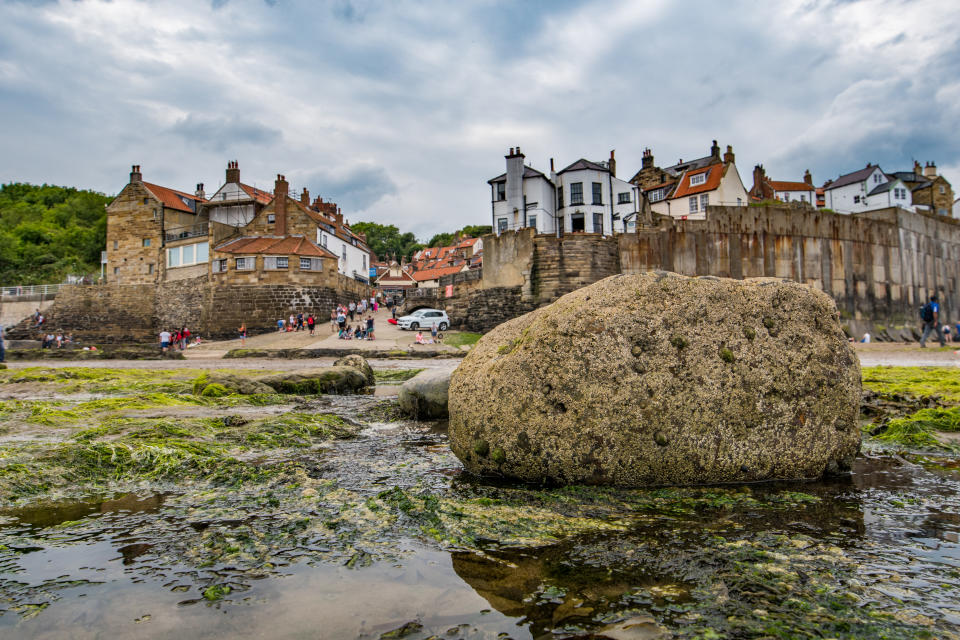 UK, England, Yorkshire - A small fishing village called Robin Hood's Bay, located on the coast of North Yorkshire, England. (Photo by: Edwin Remsberg / VWPics/Universal Images Group via Getty Images)