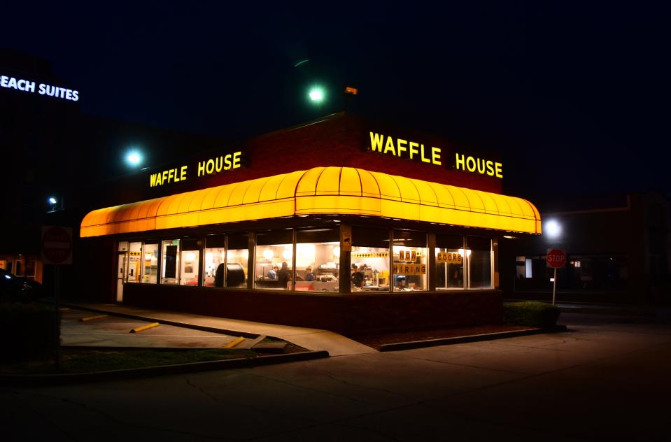 Waffle House is used as a guage of when life returns to normal after a storm. With a major hurricane approaching Florida it was almost surreal Monday morning as life goes on seemingly oblivious to the impending storm.