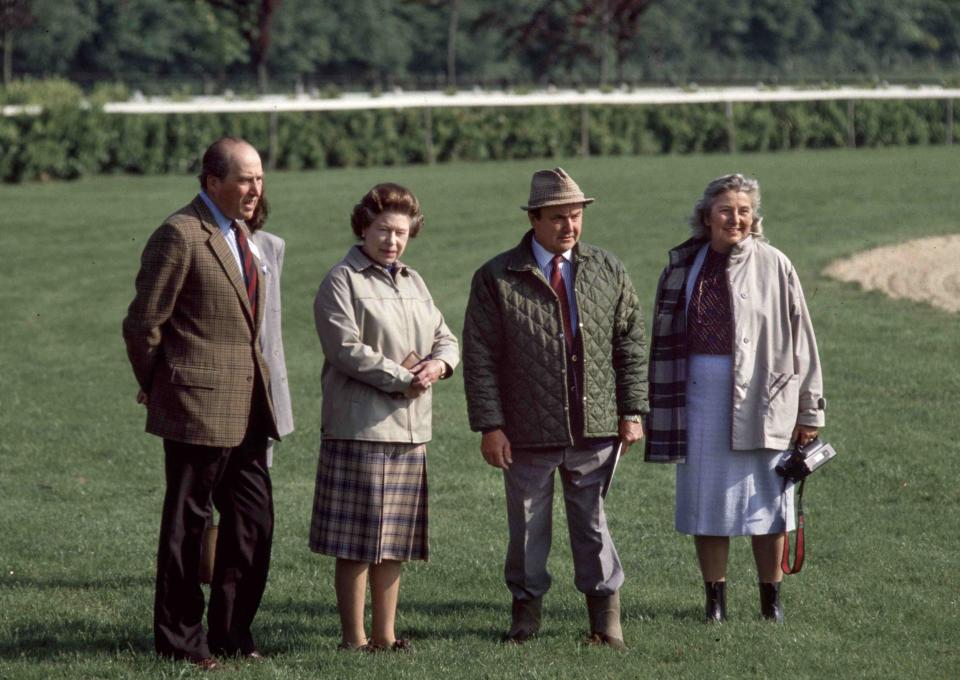 Normandy, 1987: the Queen with her friend Alec Head, centre - Desfoux JY/Andia/Universal Images Group via Getty Images