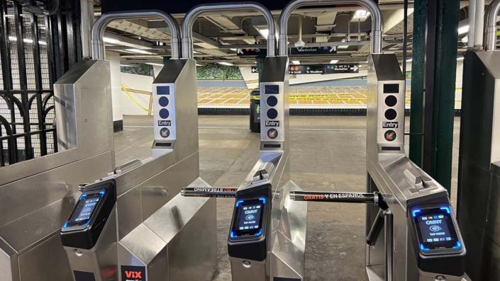 Turnstiles at Yankee Stadium subway station