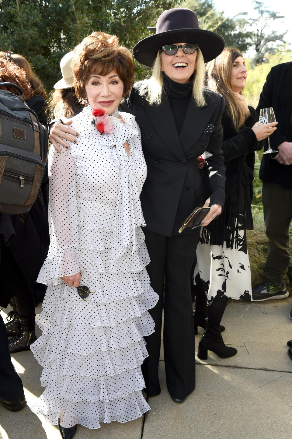 Lynda Resnick and Diane Keaton at the Rodarte February 2019 fashion show in California