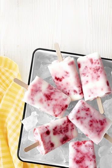 Raspberry Buttermilk Ice Pops