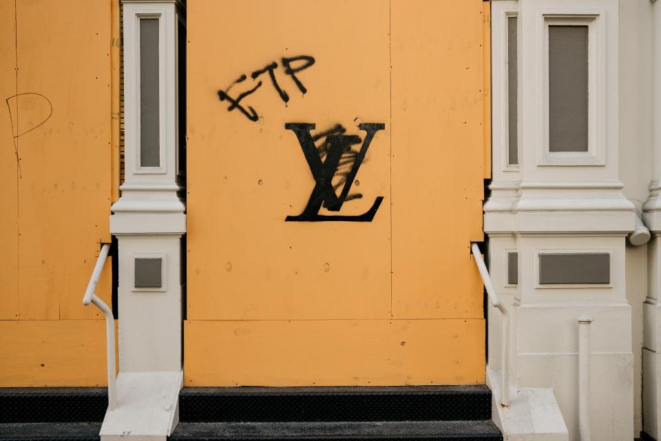 A Louis Vuitton storefront in Manhattan, June 1, 2020.