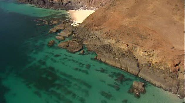 The Carrickalinga cliffs where Karyn Gitsham had her amazing rescue. Photo: 7News.