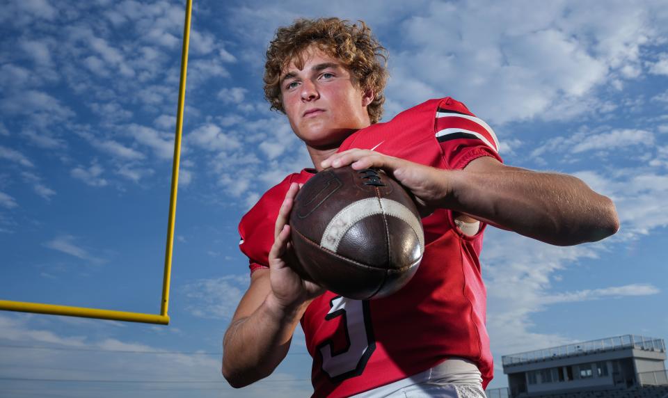 Center Grove's Noah Coy poses for a photo Wednesday, July 12, 2023, at Decatur Central High School in Indianapolis.  