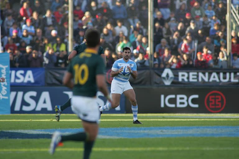 Jerónimo De la Fuente, en un partido frente a los Springboks, en el Rugby Championship de 2019