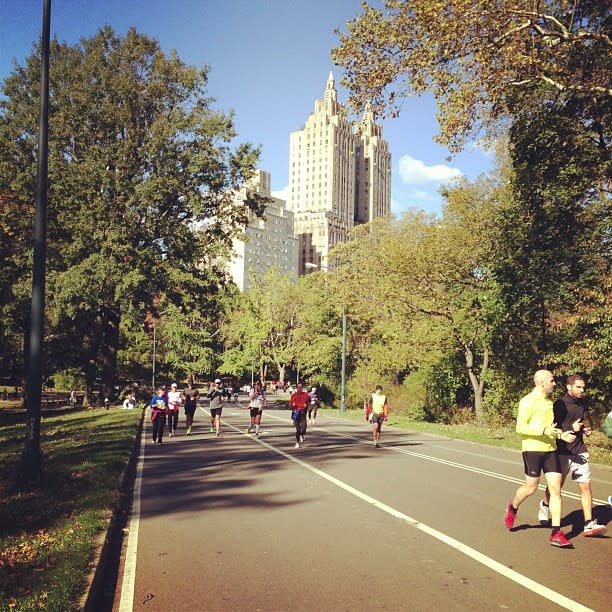 Endless amount of #unofficial #nycmarathon runners. At all different points of the "race."