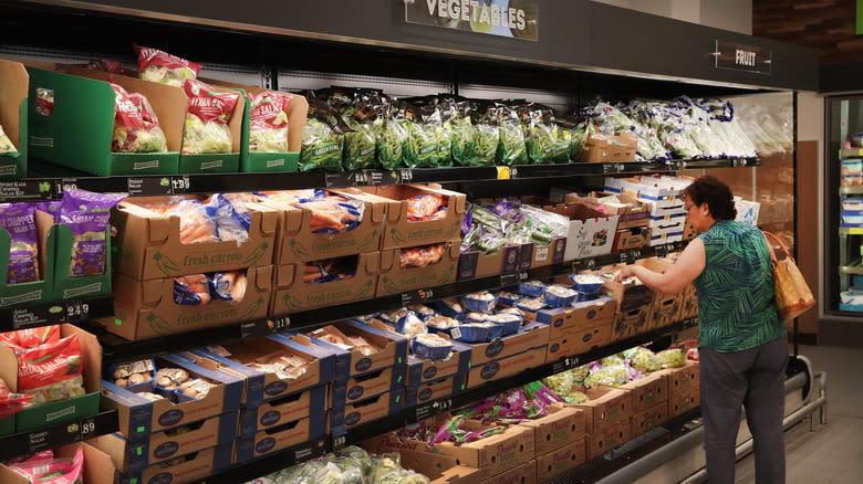 woman shopping at Aldi