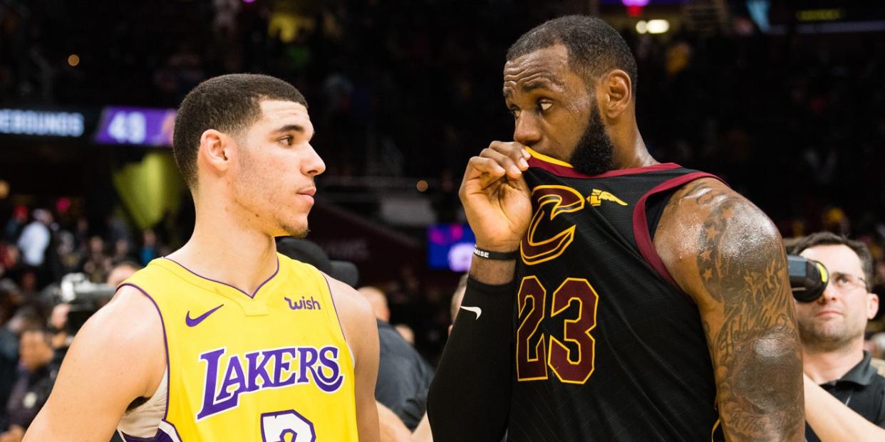 lebron james lonzo ball