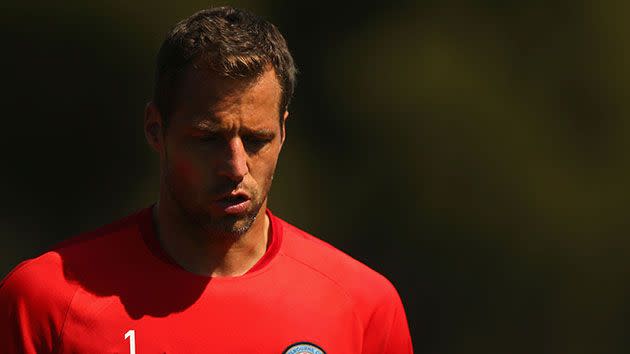 Thomas Sorensen in training with Melbourne City. Image: Getty
