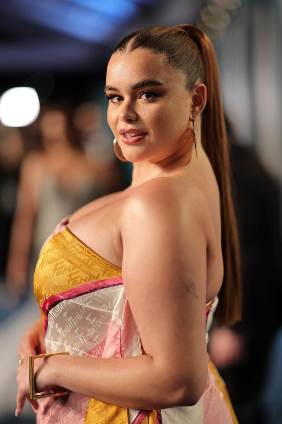 Barbie Ferreira Wore a Sexy Striped Gown to the Oscars Afterparty