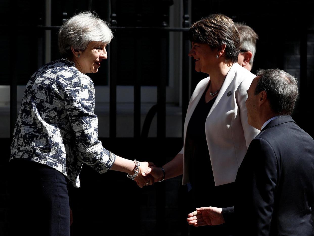 Conservatives have agreed a £1bn deal with the DUP to keep Theresa May in power: REUTERS/Stefan Wermuth