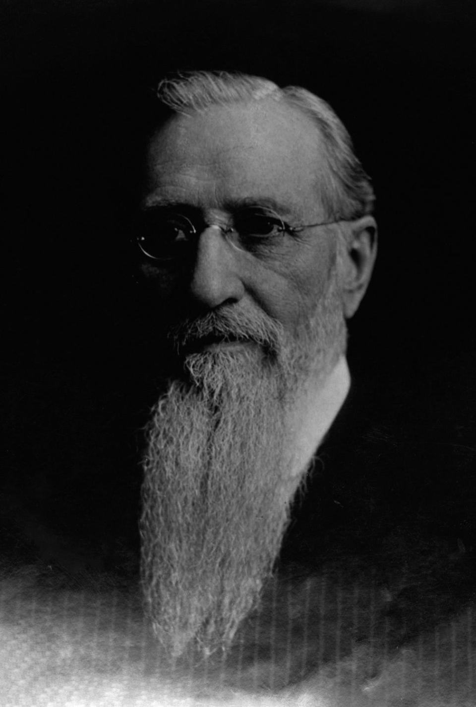 The sixth President of the Church of Jesus Christ of Latter-day Saints Joseph F. Smith circa 1918.
