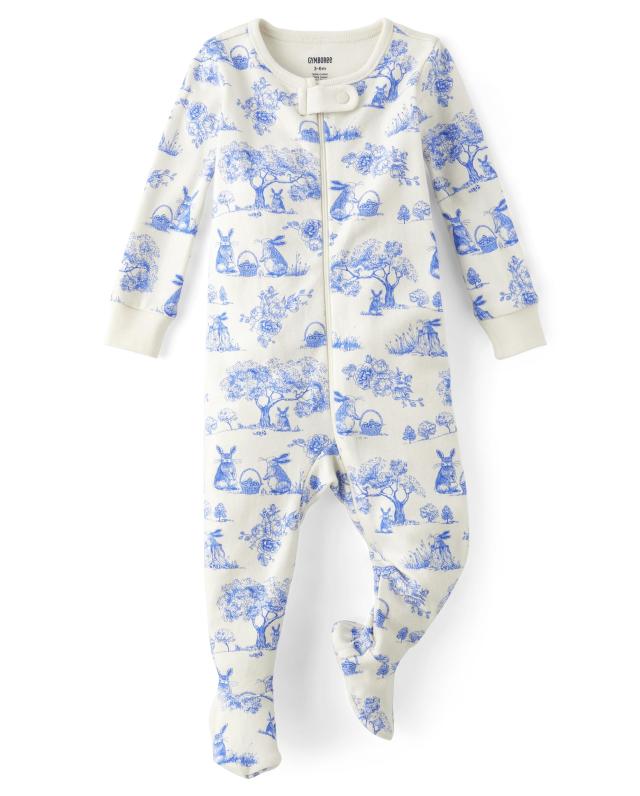 Easter Bunny Print Matching Family Pajama Set