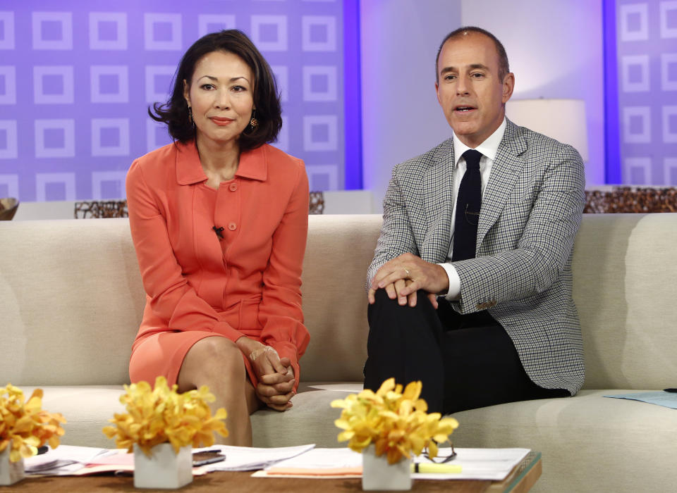 Ann Curry and Matt Lauer appear on NBC News’ <em>Today</em> show. (Photo: Peter Kramer/NBC/NBC NewsWire via Getty Images)