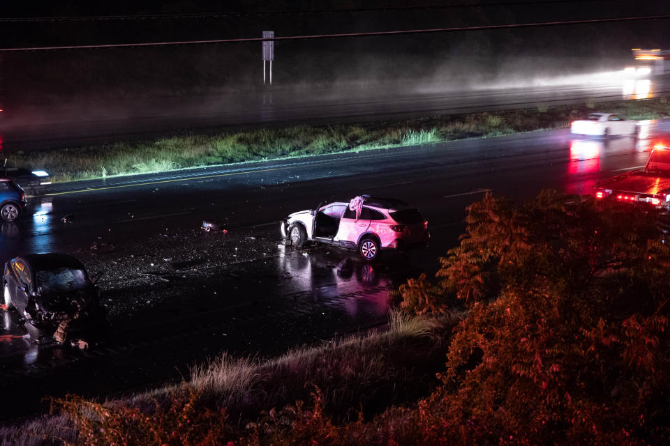 A Maine man is facing criminal charges after allegedly causing a four-car crash on Interstate 95 South Saturday, June 17, 2023.