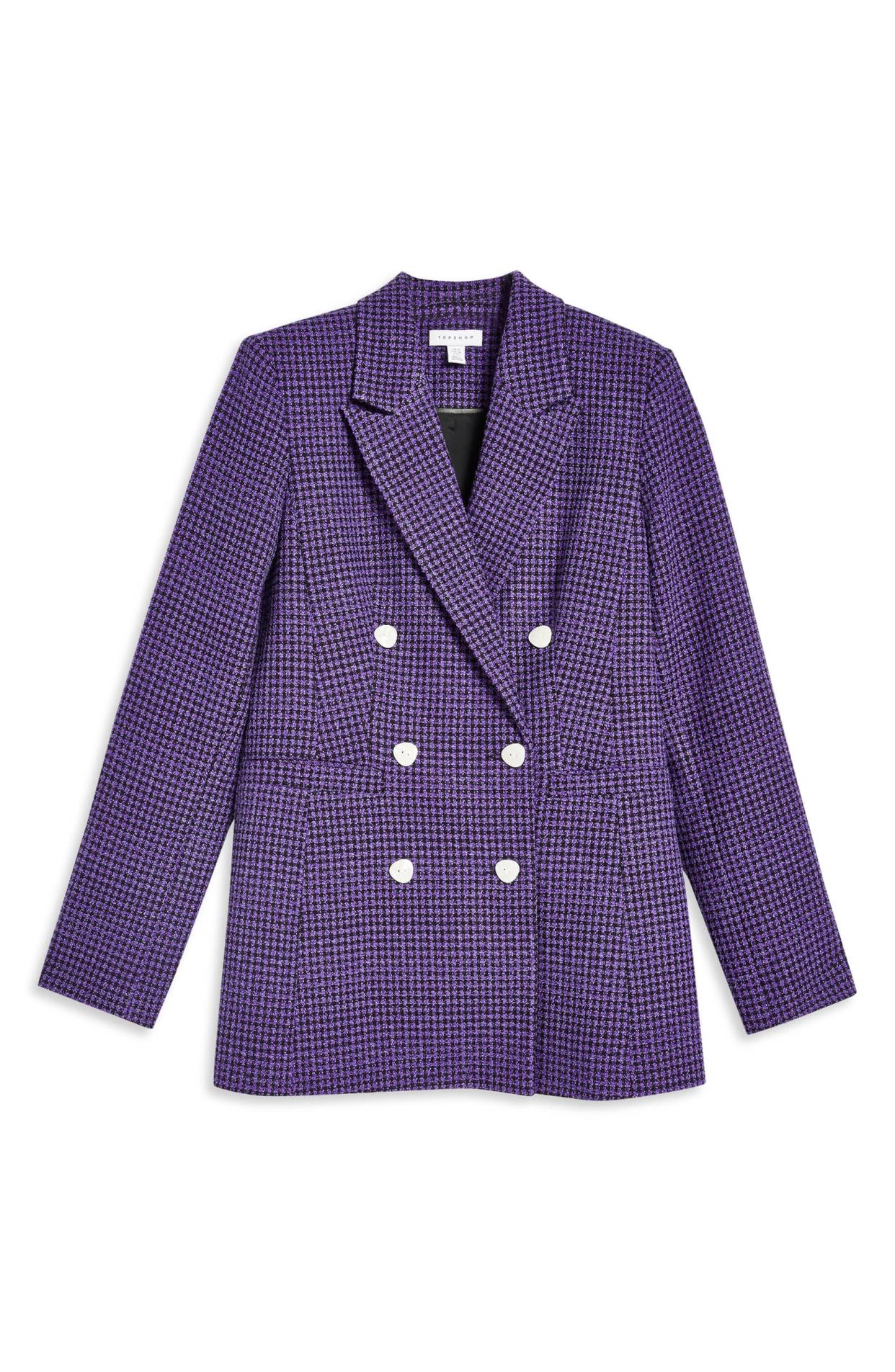 Topshop Bouclé Double Breasted Blazer (Photo: Topshop)