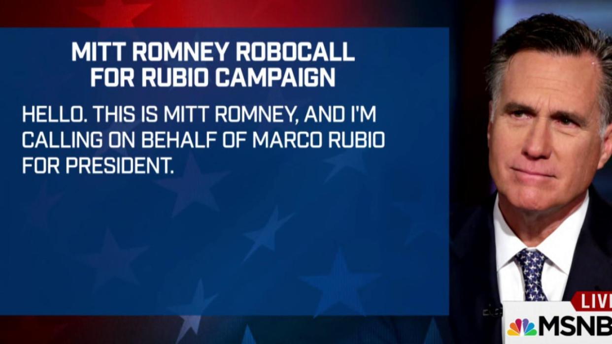 Romney Records Robocall for Rubio Campaign