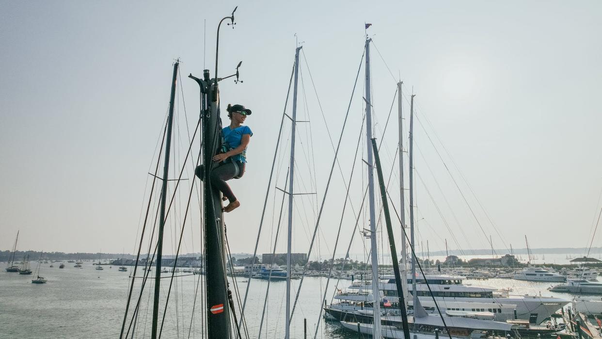 Cole Brauer, in her beloved and trusted 40-foot yacht First Light, sailed out of Newport Tuesday morning, bound for Spain. In an endeavor she labels far more job than adventure, the 5-foot-2 Brauer is geared to be the first American female sailor to race solo/non-stop around the world.