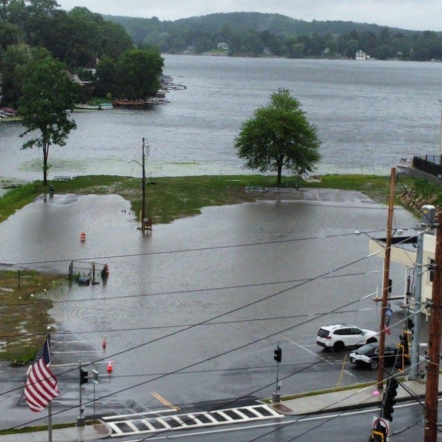 The Swan Cove site often floods during heavy rains, as it did in early July 2021.
