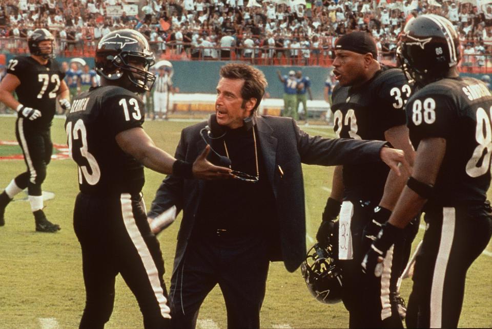 377705 01: 1999 Al Pacino, Jamie Foxx and LL Cool J star in the movie "Any Given Sunday." (Photo Warner Bros. Pictures / Online USA)