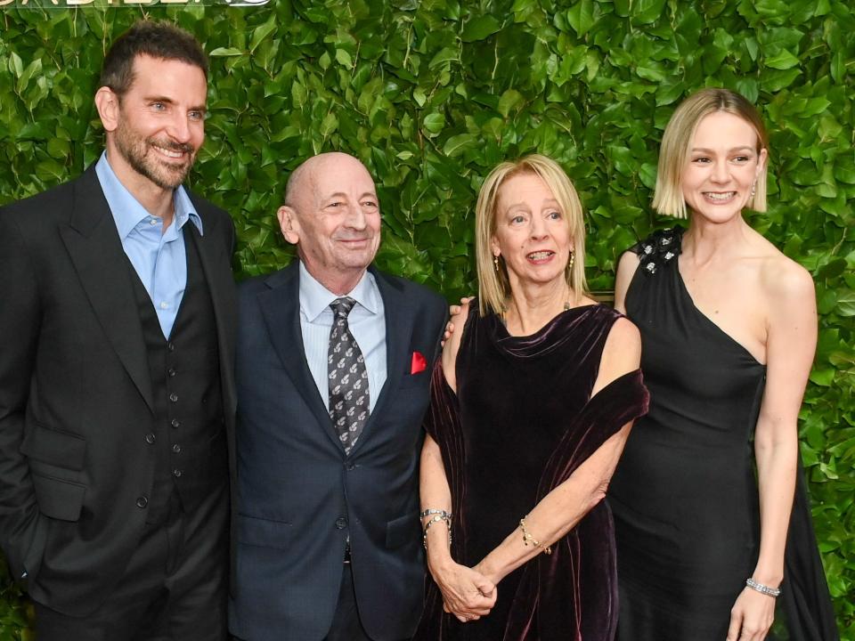 From left: Bradley Cooper, Alexander Bernstein, Jamie Bernstein, and Carey Mulligan at the 33rd Gotham Awards on November 27, 2023 in New York City.