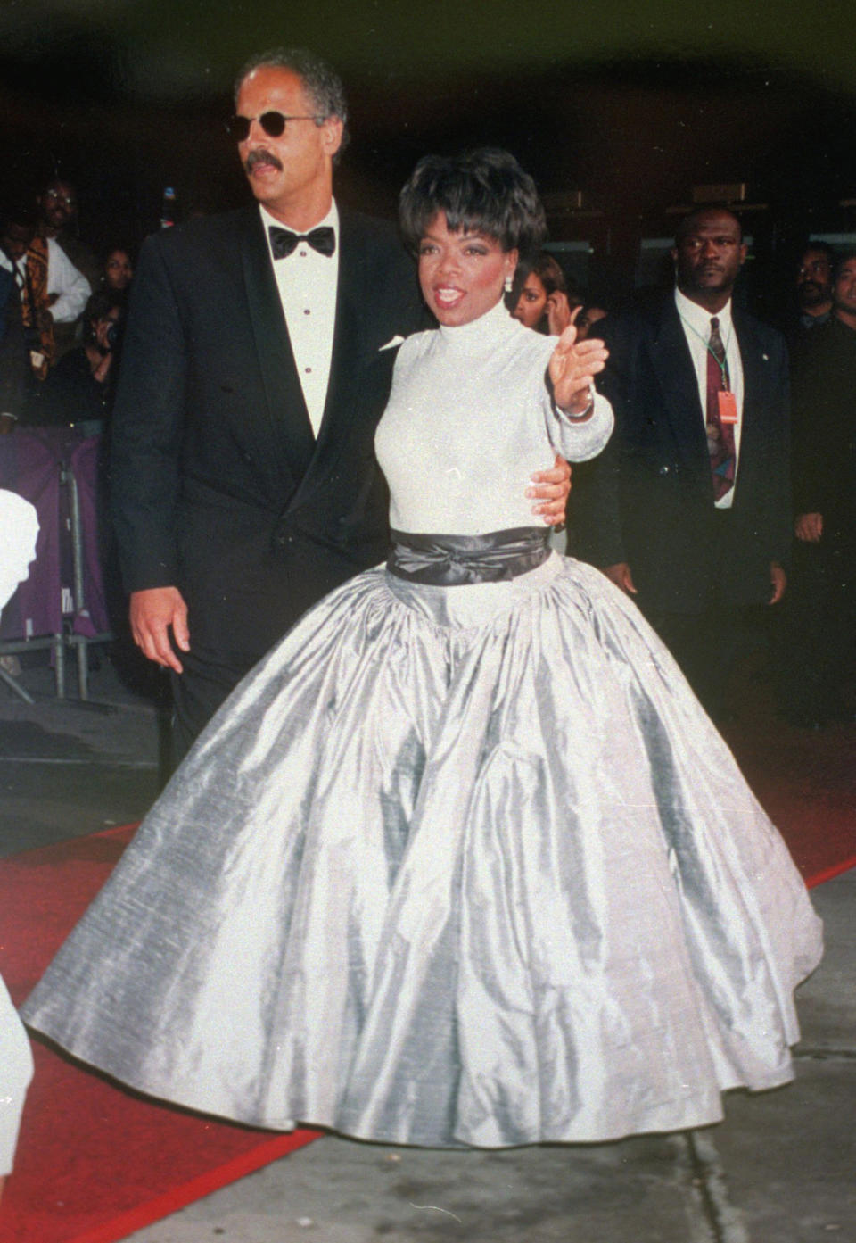 **FILE** A May 12, 1995 file photo shows talk show host Oprah Winfrey and her partner, Stedman Graham, arriving at the 1995 Essence Awards in New York. (AP Photo/Clark Jones, File)