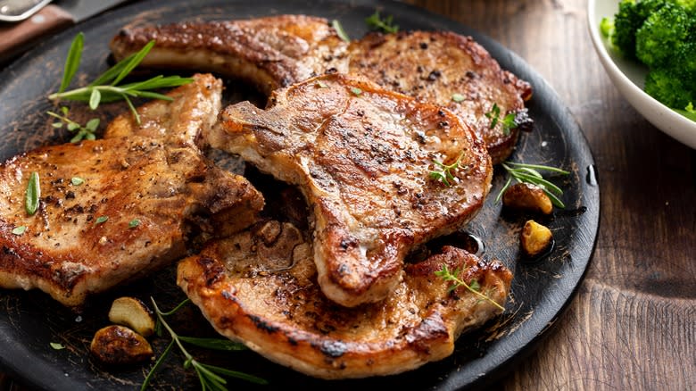 Pork chops on the bone