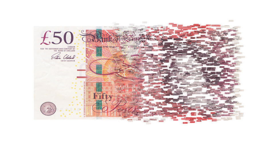 Pound bill splits. Photo: Getty