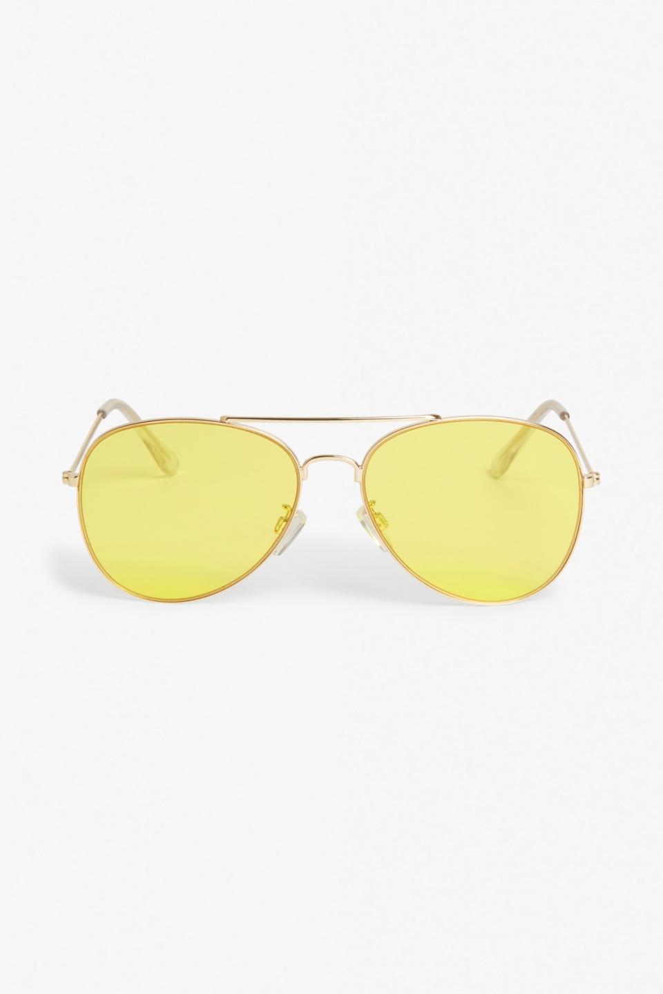 <p><a rel="nofollow noopener" href="http://www.monki.com/gb/View_all_new/Pilot_sunglasses/8668818-25286446.1#c-51058" target="_blank" data-ylk="slk:Monki, £10;elm:context_link;itc:0;sec:content-canvas" class="link ">Monki, £10</a> </p>