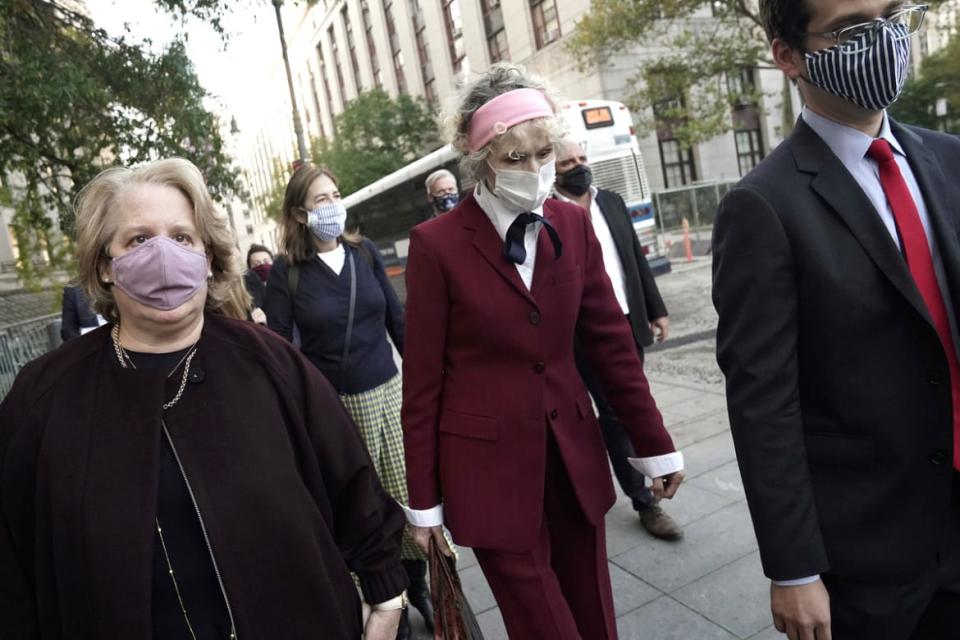 <div class="inline-image__caption"><p>U.S. President Donald Trump rape accuser E. Jean Carroll departs from her hearing at federal court during the coronavirus disease pandemic in New York City, October 21, 2020. </p></div> <div class="inline-image__credit">Reuters/Carlo Allegri</div>