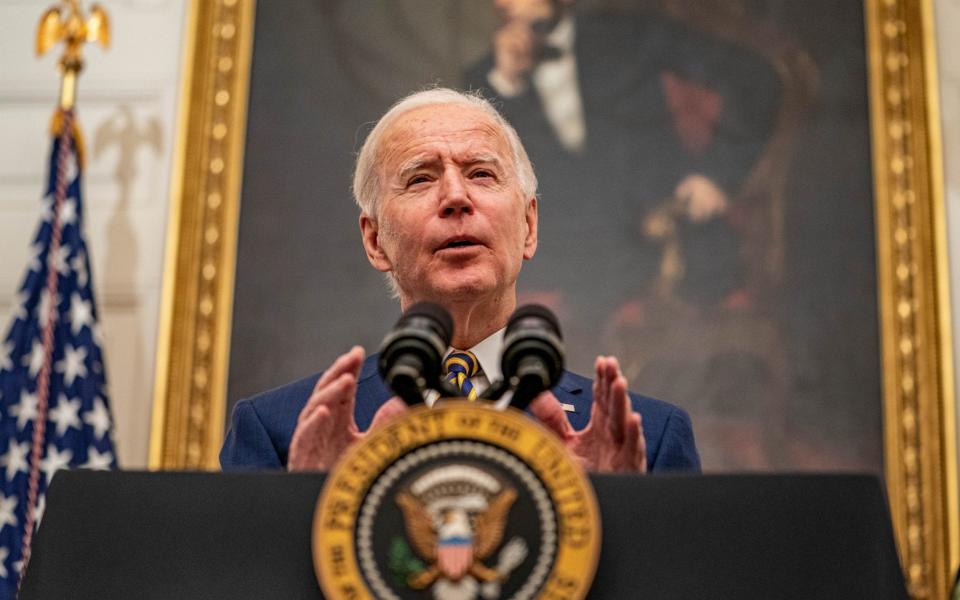 Joe Biden speaks on his administration on his first days in office