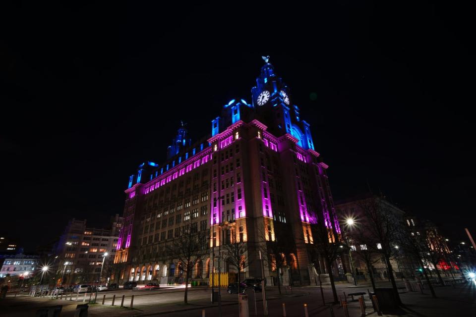 The Royal Liver Building in Liverpool, the venue for the 2023 contest (PA Wire)