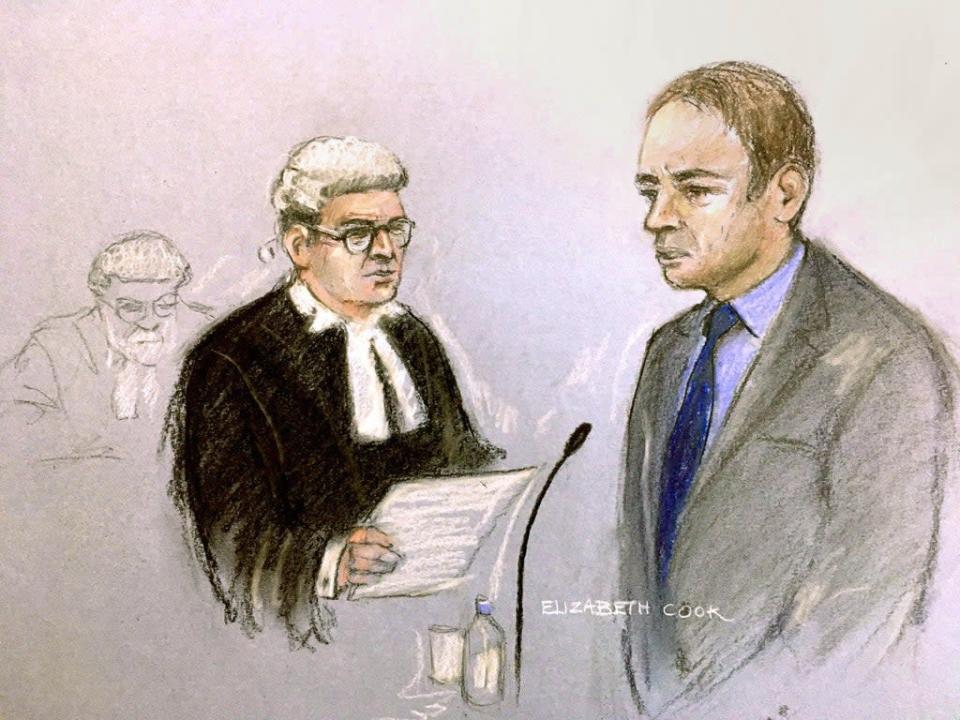 Thomas Schreiber with his counsel, Joe Stone QC (Elizabeth Cook/PA) (PA Wire)