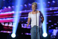 <p>Pink performs during the 60th Annual Grammy Awards show on January 28, 2018, in New York. (Photo: Getty Images) </p>