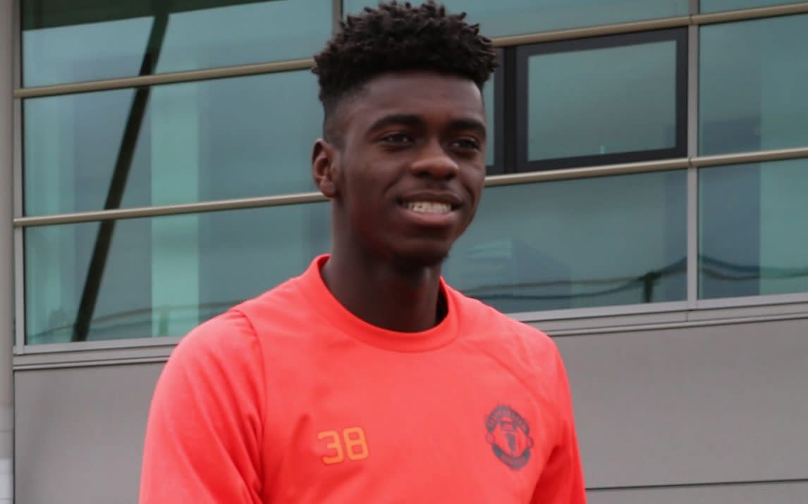 Axel Tuanzebe at Carrington - Manchester United