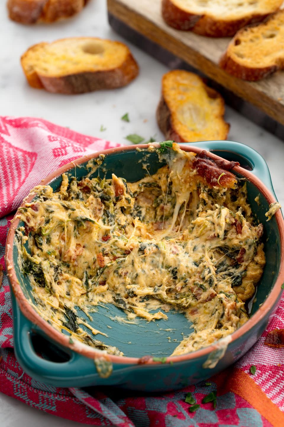 Triple-Cheese Bacon Spinach Dip