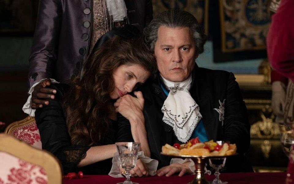 Johnny Depp dressed as Louis XV