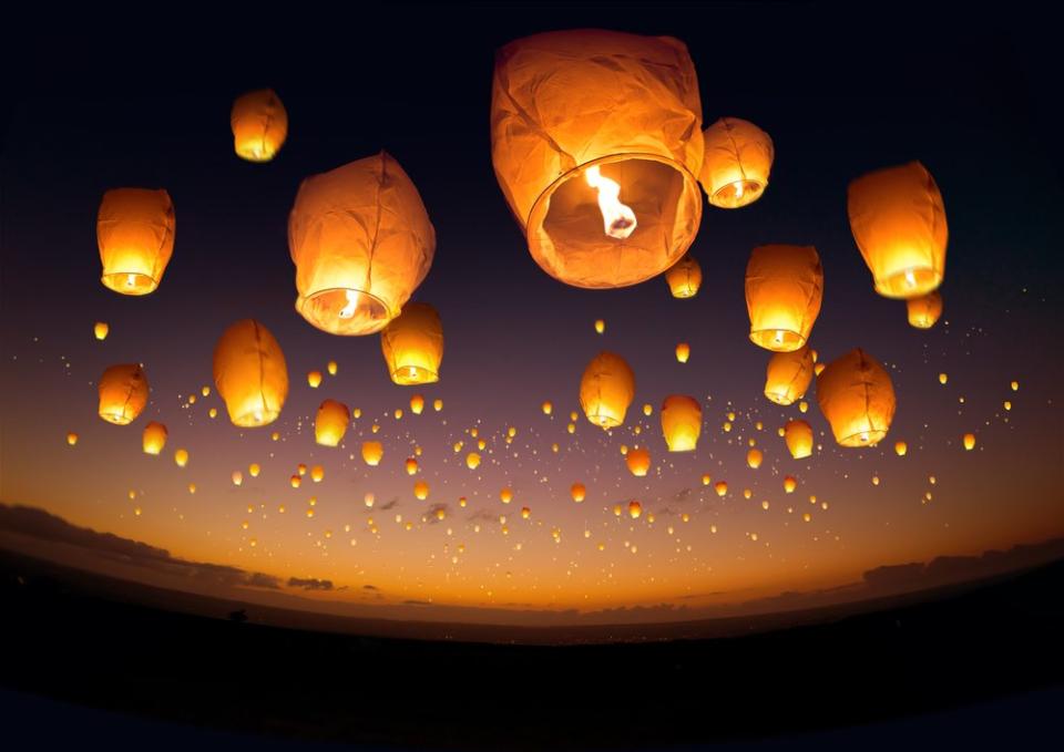 lanterns in the sky